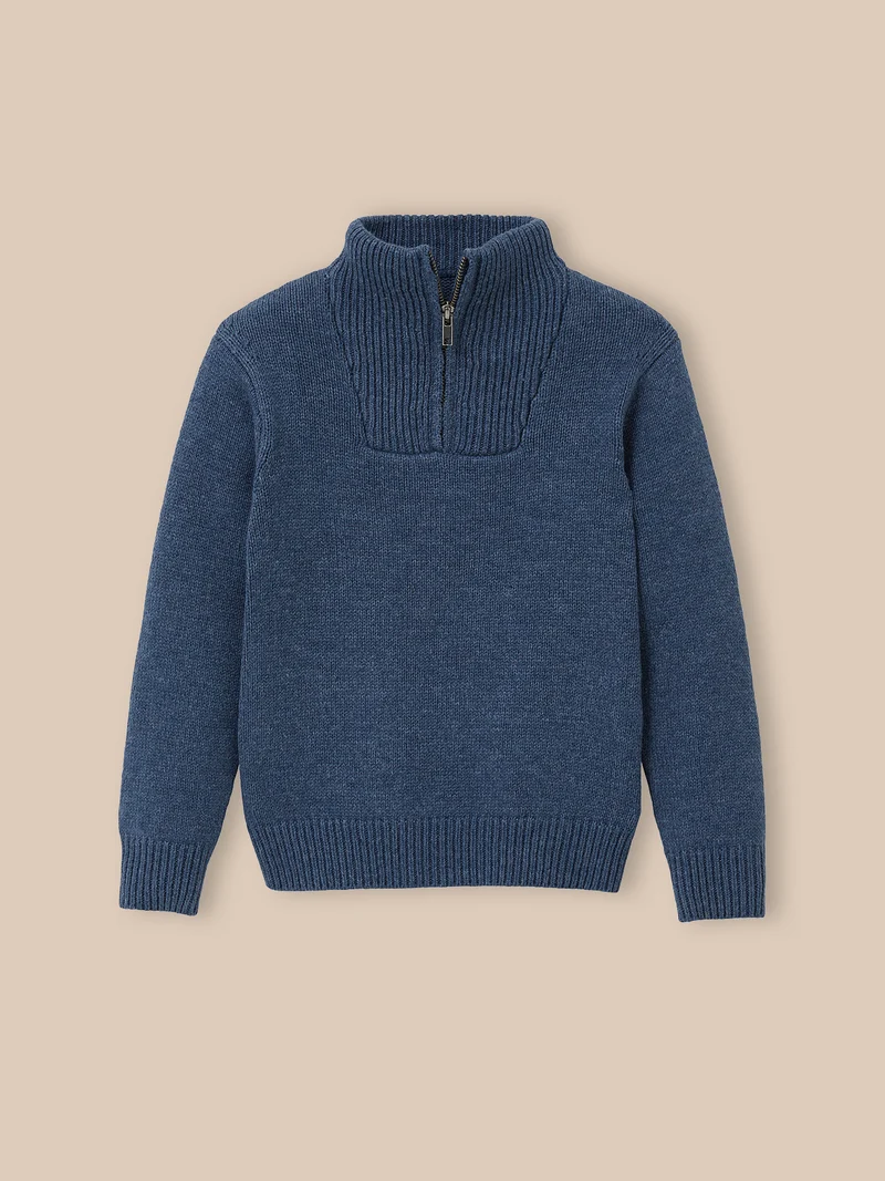 Jungenpullover mit Troyerkragen
