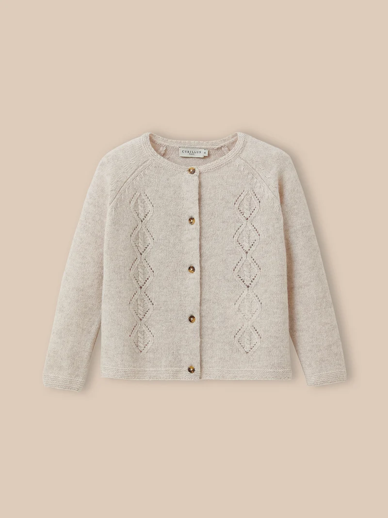 Mädchen-Cardigan aus Merino-Wolle