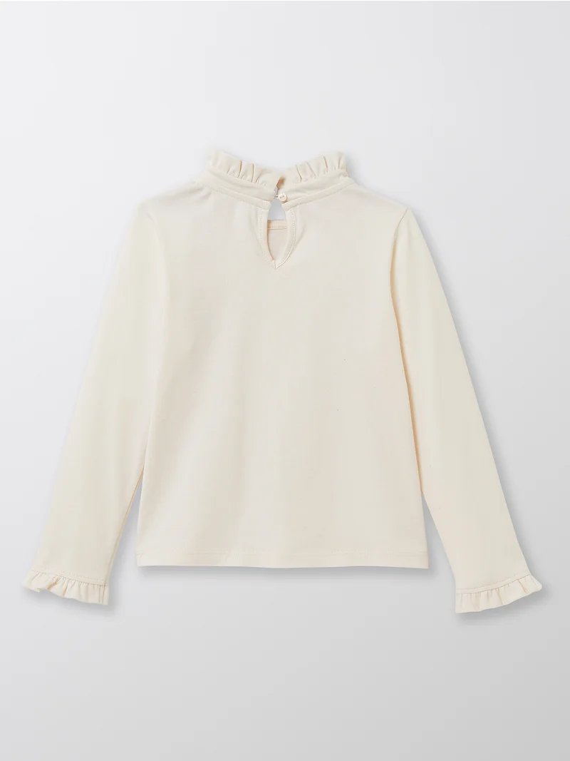 Mädchen-Shirt mit Stehkragen – Bio-Baumwolle