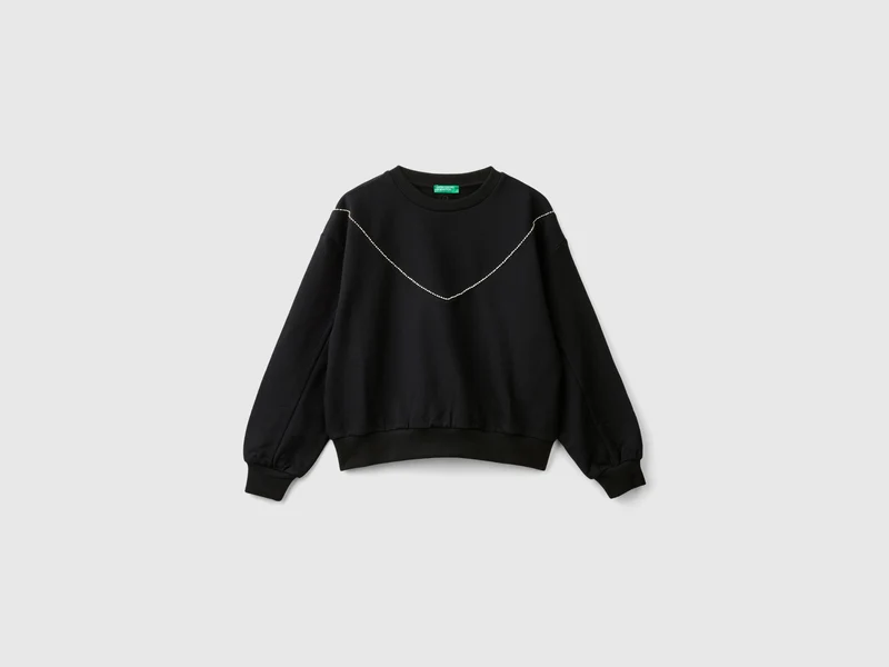 Sweater mit Applikation mit Schmuck-Effekt