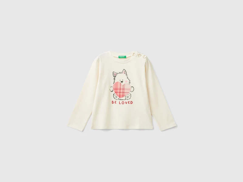 Shirt in Stretch-Baumwolle mit Druck