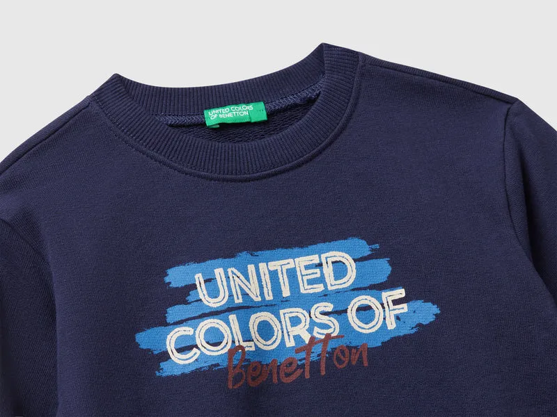 Sweatshirt mit normaler Passform und Aufdruck