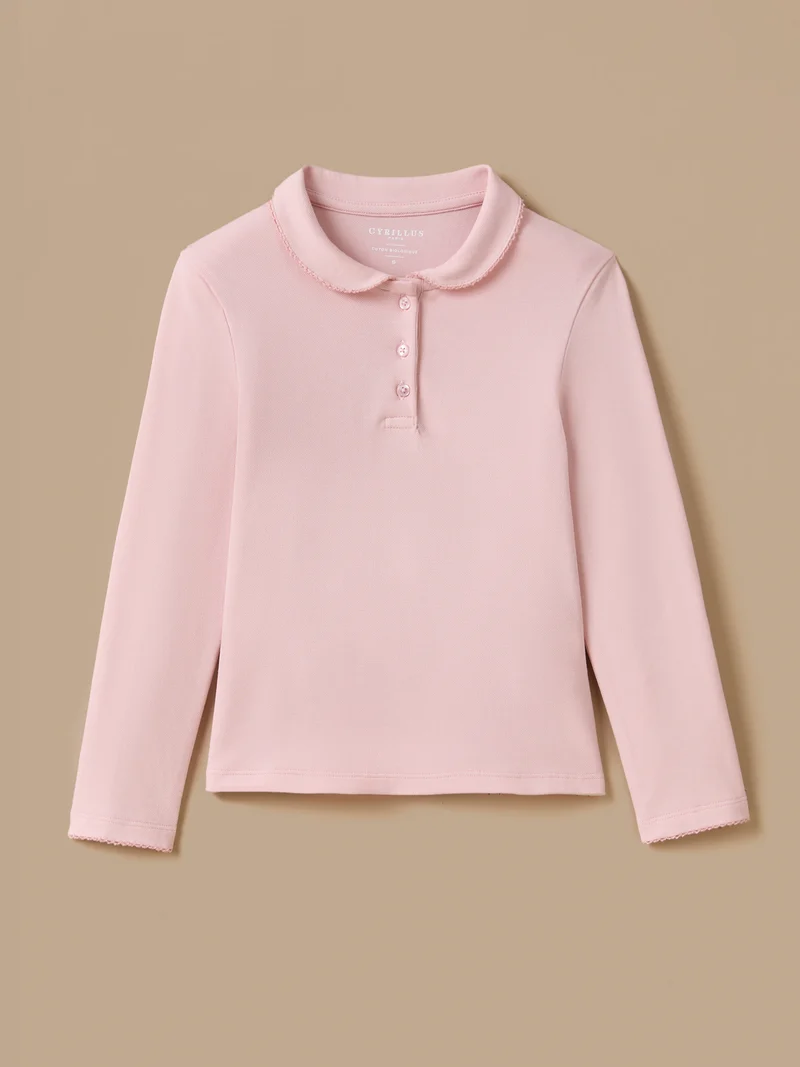 Mädchen-Poloshirt aus Pikeestrick – Bio-Baumwolle