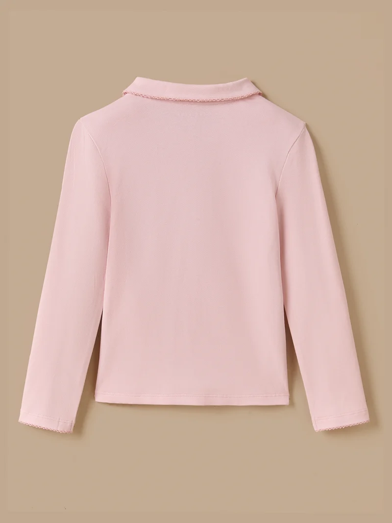 Mädchen-Poloshirt aus Pikeestrick – Bio-Baumwolle