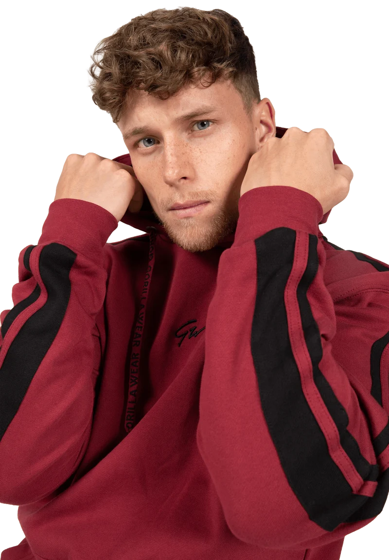 Banks Oversized Hoodie - Burgundy Red/Black
