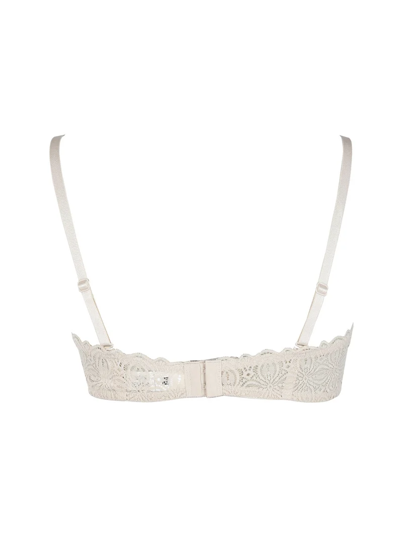 904 Reggiseno a fascia in pizzo - sabbia