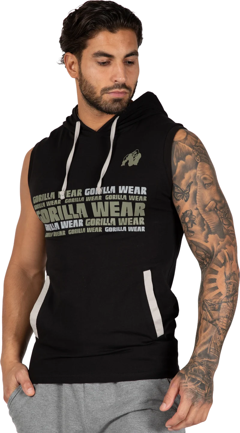 Melbourne S/L Hooded T-shirt - Black