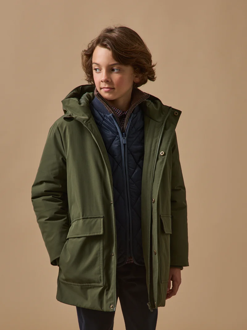 Jungen-Parka, gesteppt
