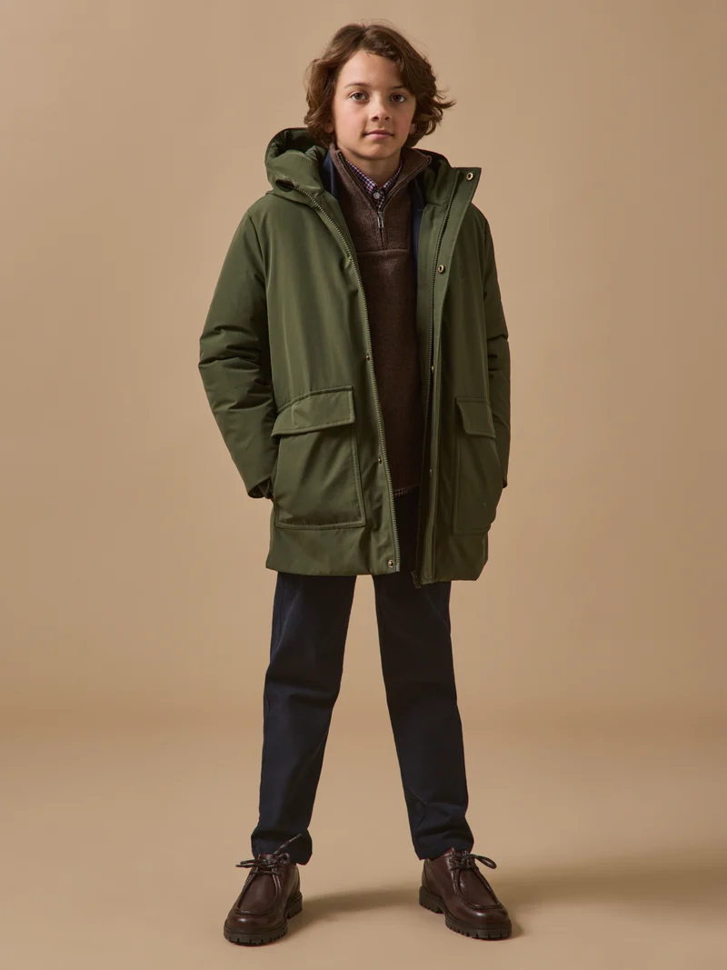 Jungen-Parka, gesteppt