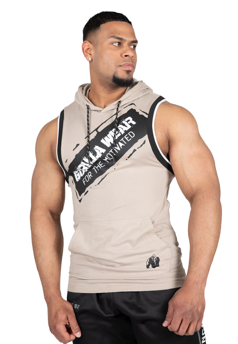 Loretto Hooded Tank Top - Beige