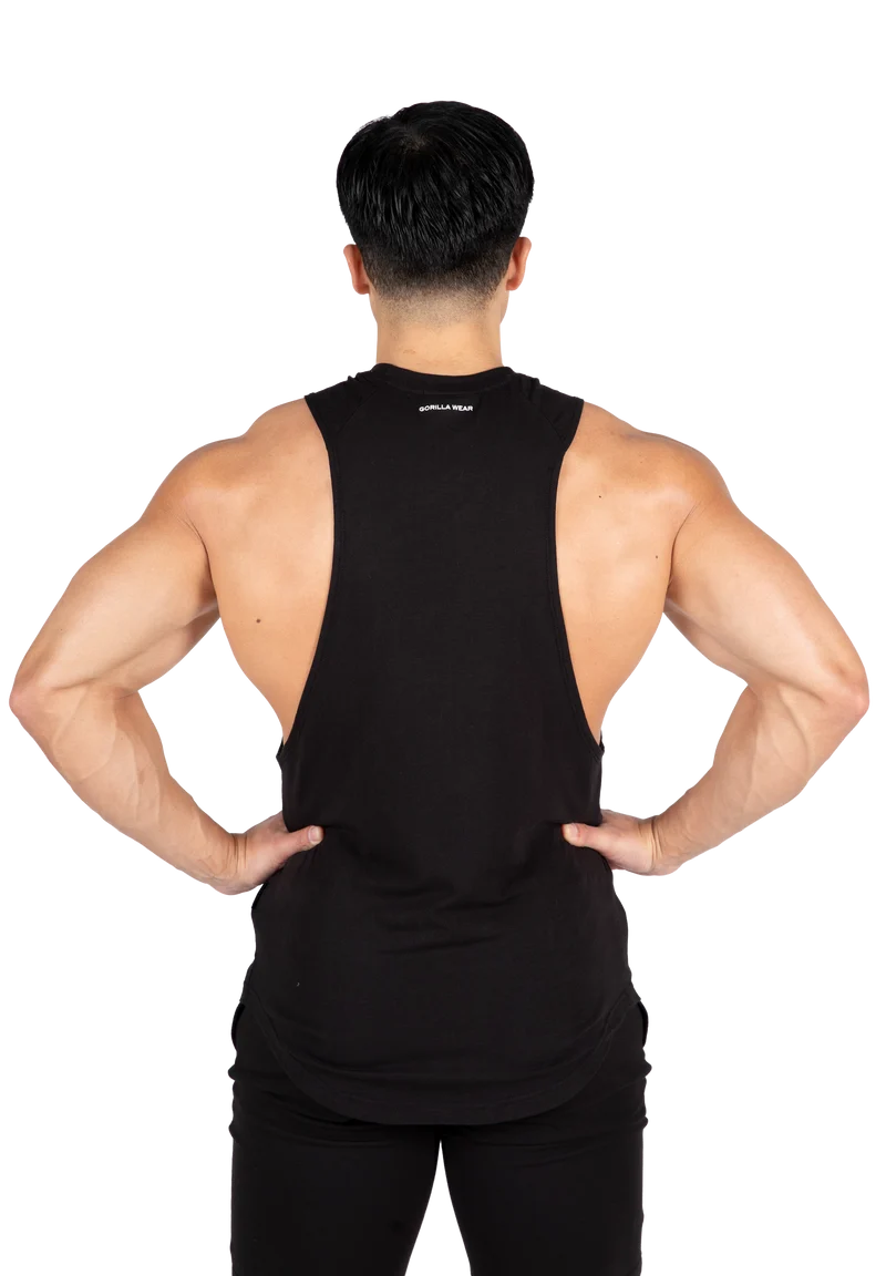 Milo Drop Armhole Tank Top - Black