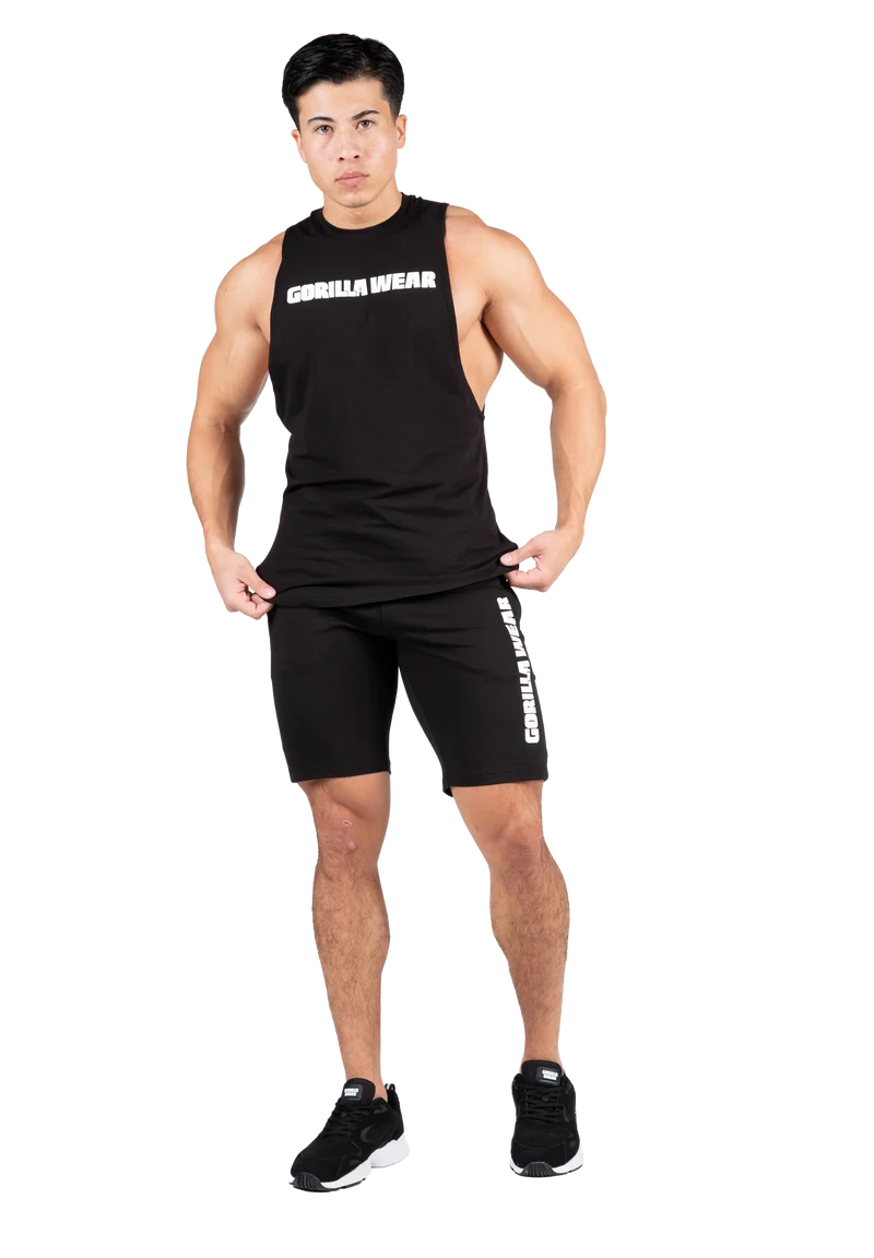 Milo Drop Armhole Tank Top - Black