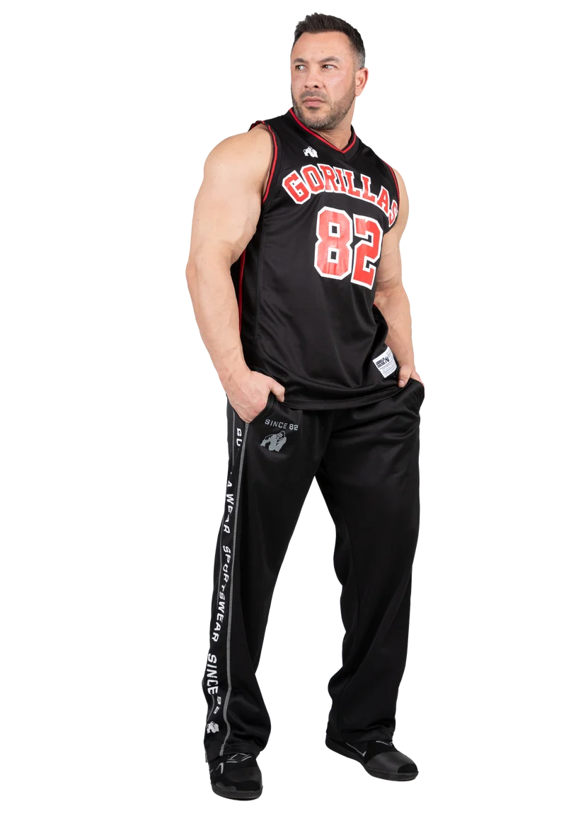 San Mateo Jersey Tank Top - Black/Red