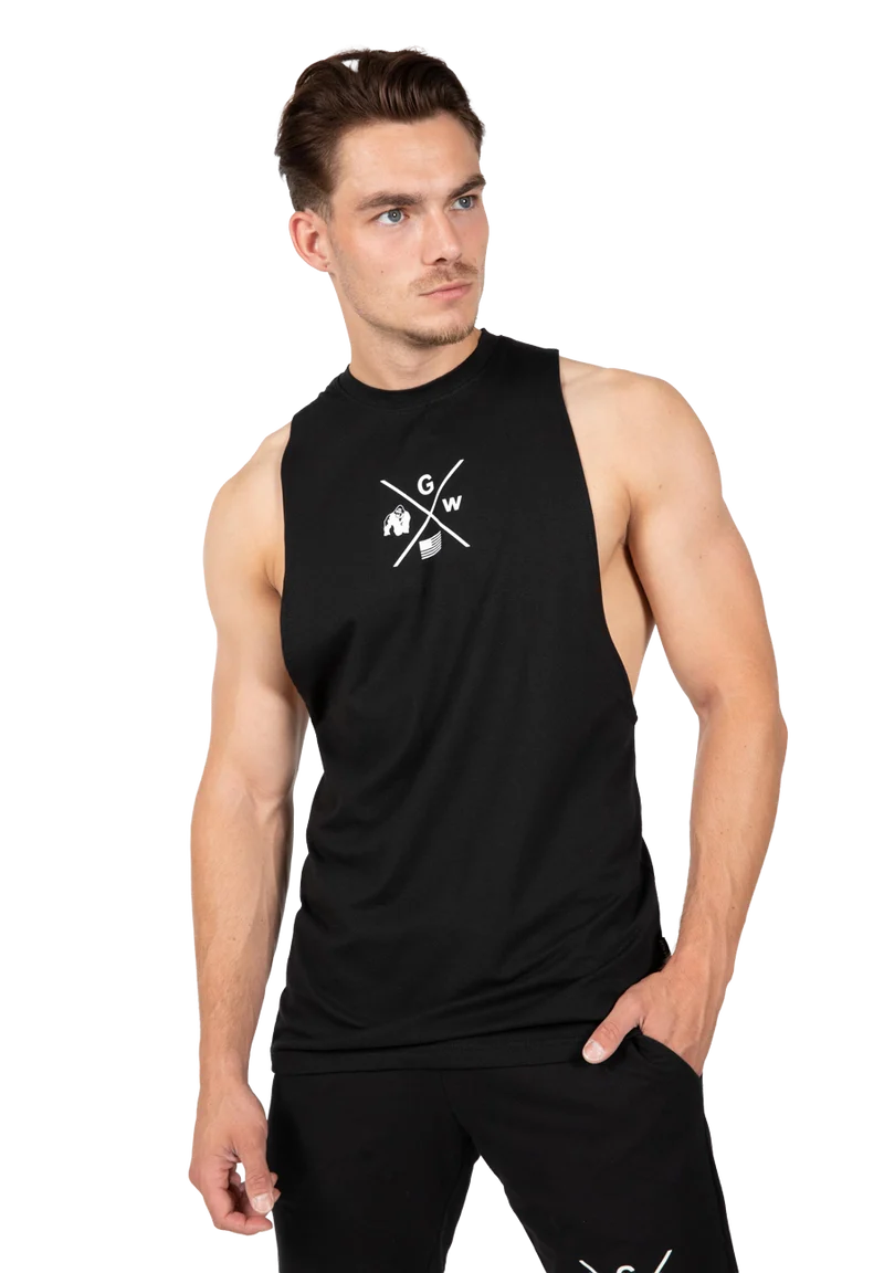 Cisco Drop Armhole Tank Top - Black/White