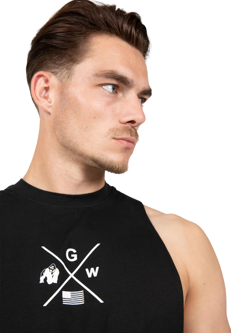 Cisco Drop Armhole Tank Top - Black/White
