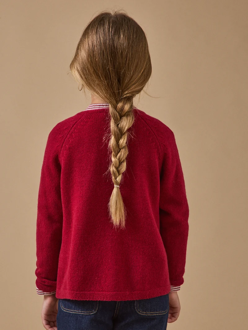 Mädchen-Cardigan aus Merino-Wolle