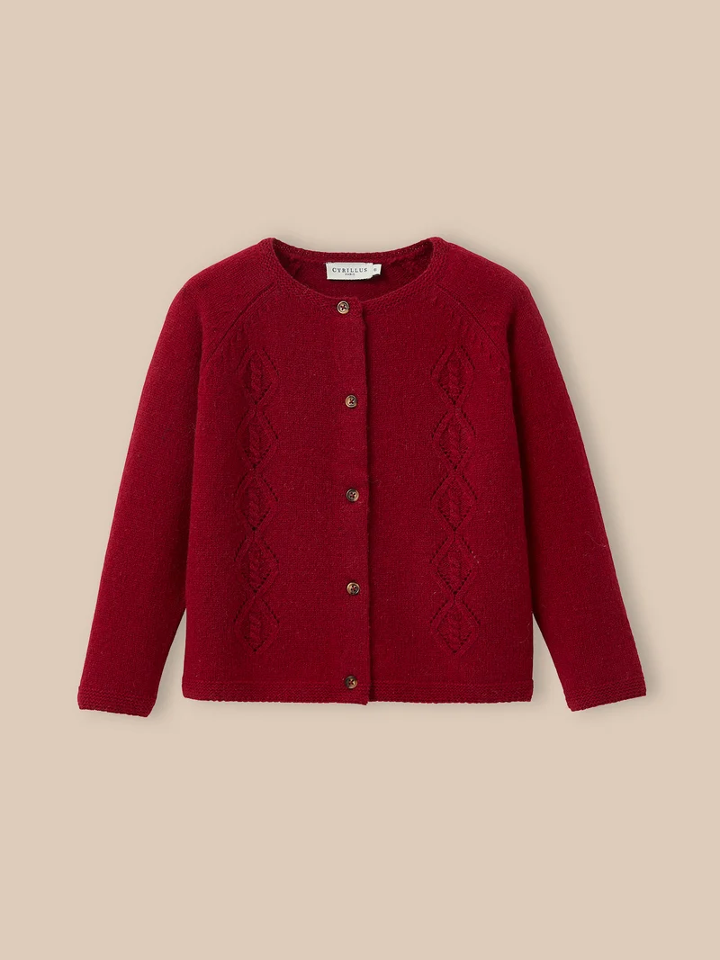 Mädchen-Cardigan aus Merino-Wolle