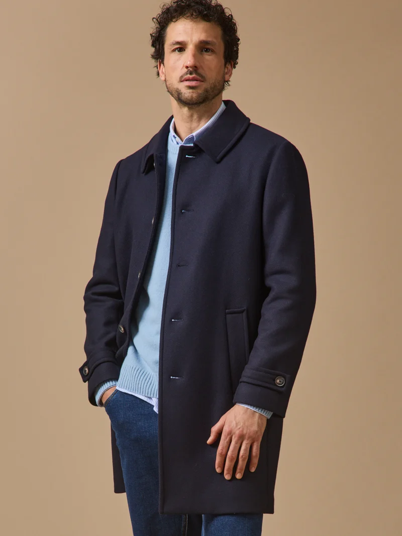 Herrenmantel aus Wollstoff, elegant