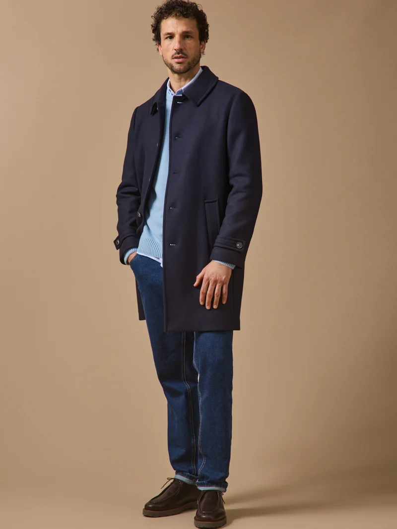 Herrenmantel aus Wollstoff, elegant