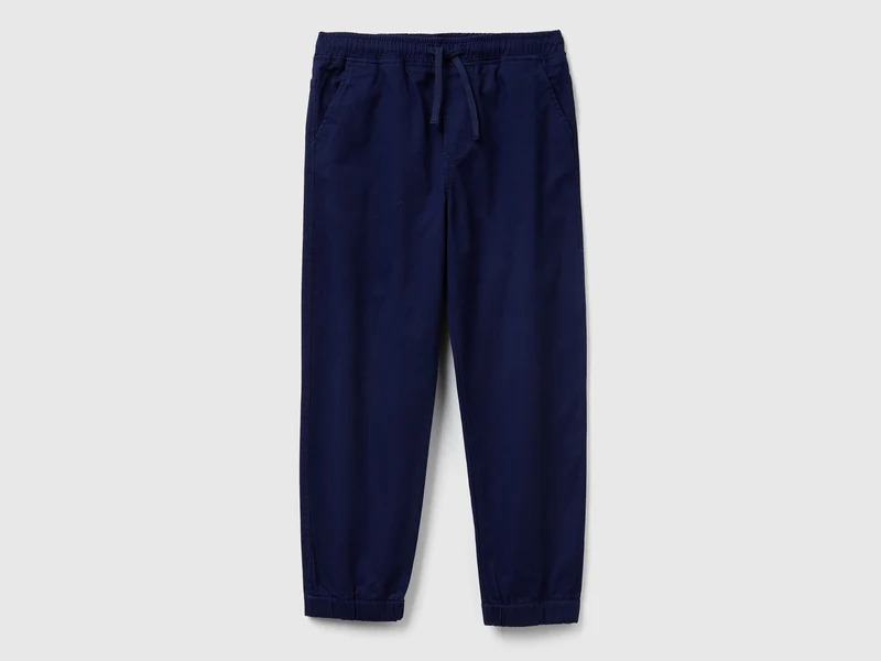 Jogginghose aus elastischer Baumwolle mit Kordelzug