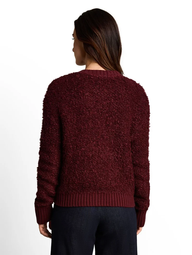 Loose Fit Bouclé Cardigan