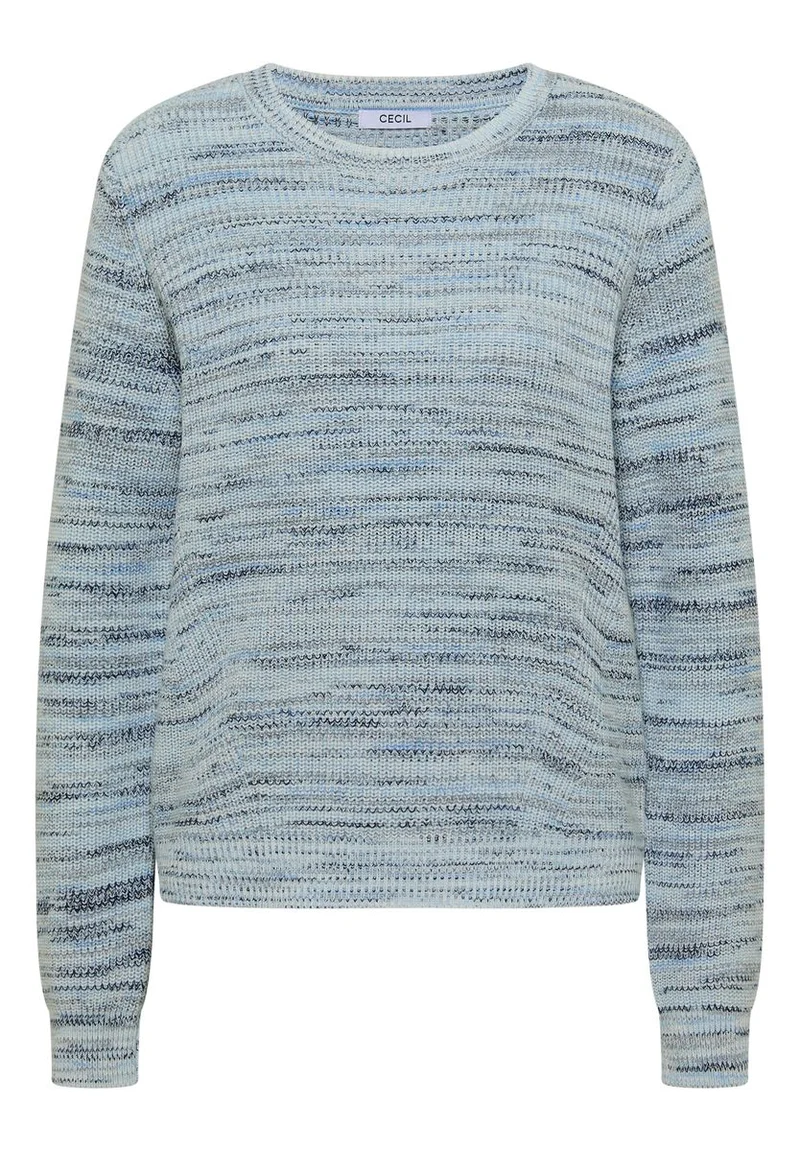 Pullover mit Rundhals und Space-Dye-Optik