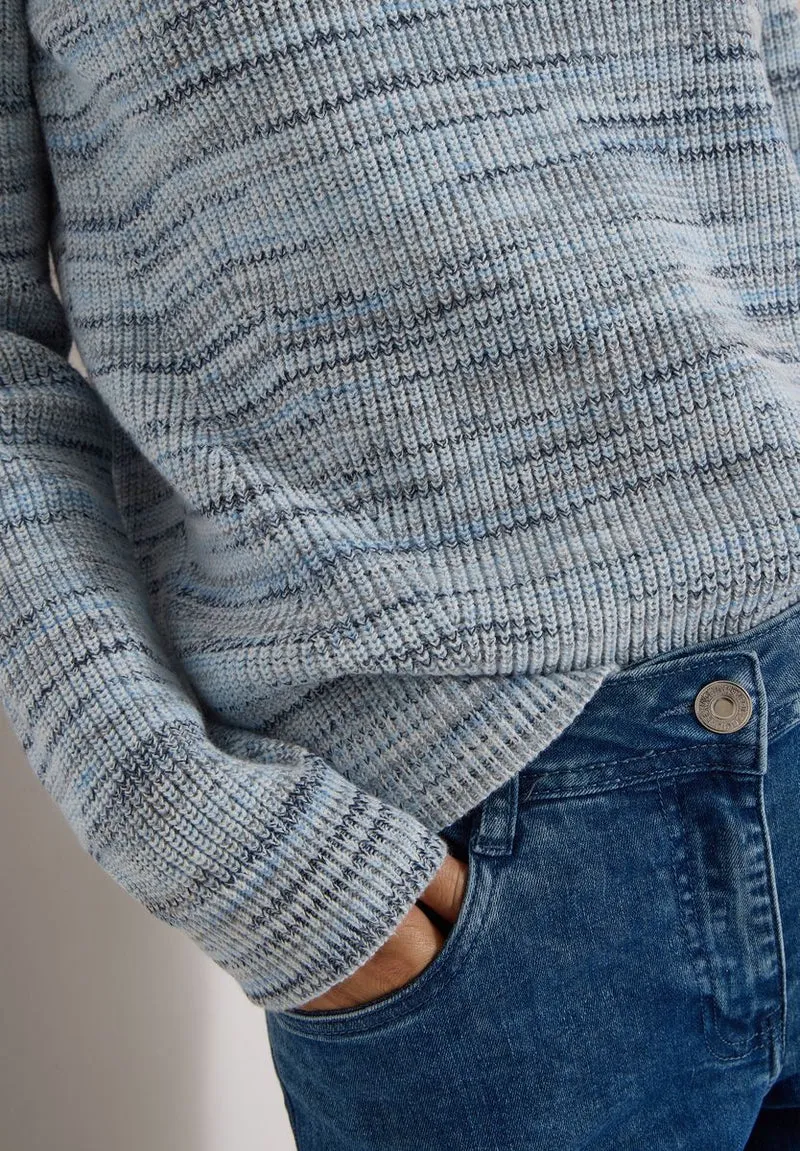Pullover mit Rundhals und Space-Dye-Optik