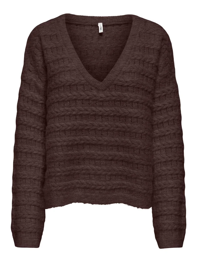 ONLCABALA LS BATWING V-NECK CC KNT