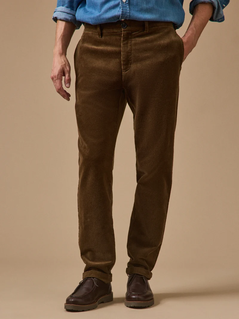 Herren-Chinohose « regular » aus Velours