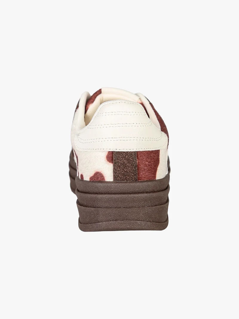 Sneakers donna stringate con platform - multicolore
