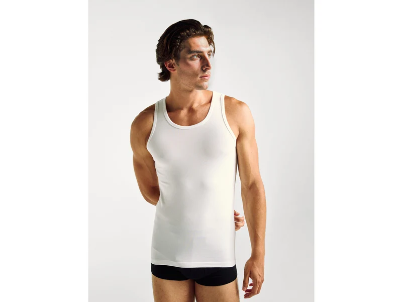 Tanktop aus elastischer Baumwolle