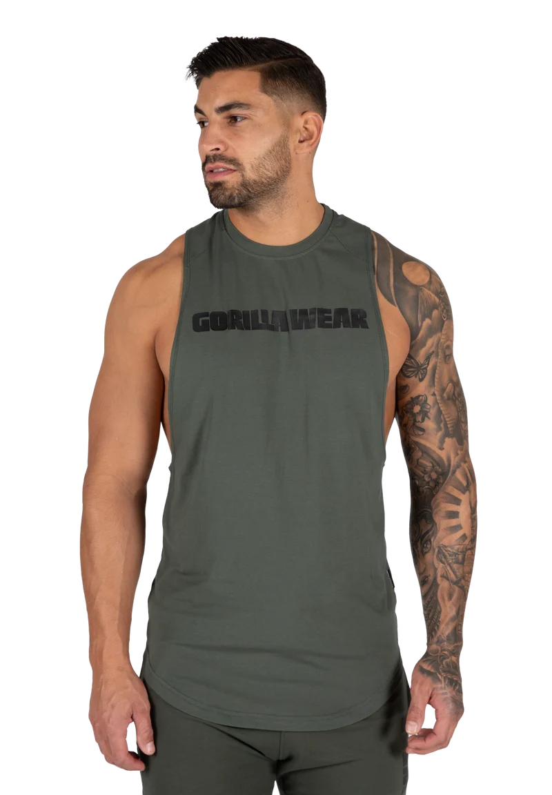 Milo Drop Armhole Tank Top - Green