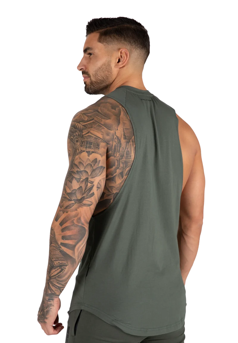 Milo Drop Armhole Tank Top - Green