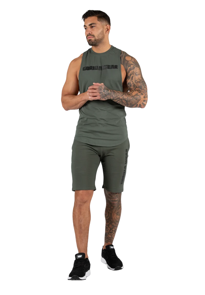 Milo Drop Armhole Tank Top - Green