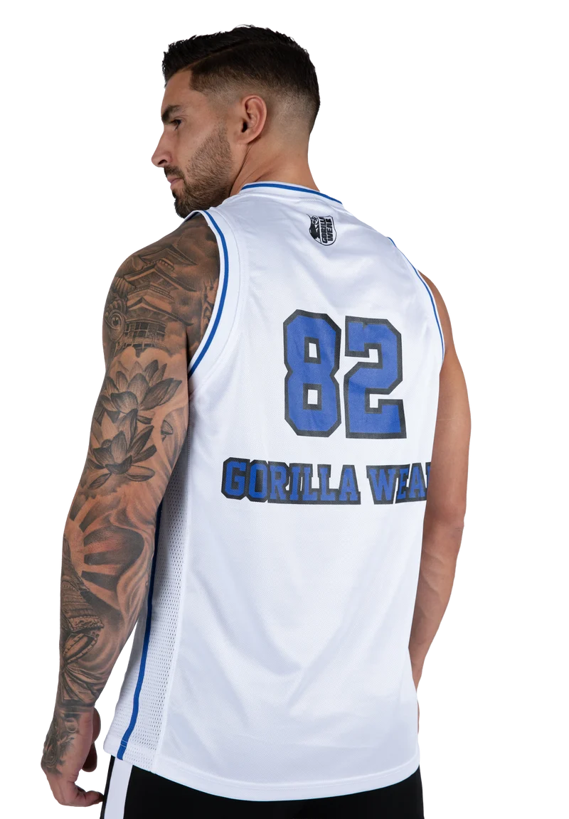 San Mateo Jersey Tank Top - White/Blue