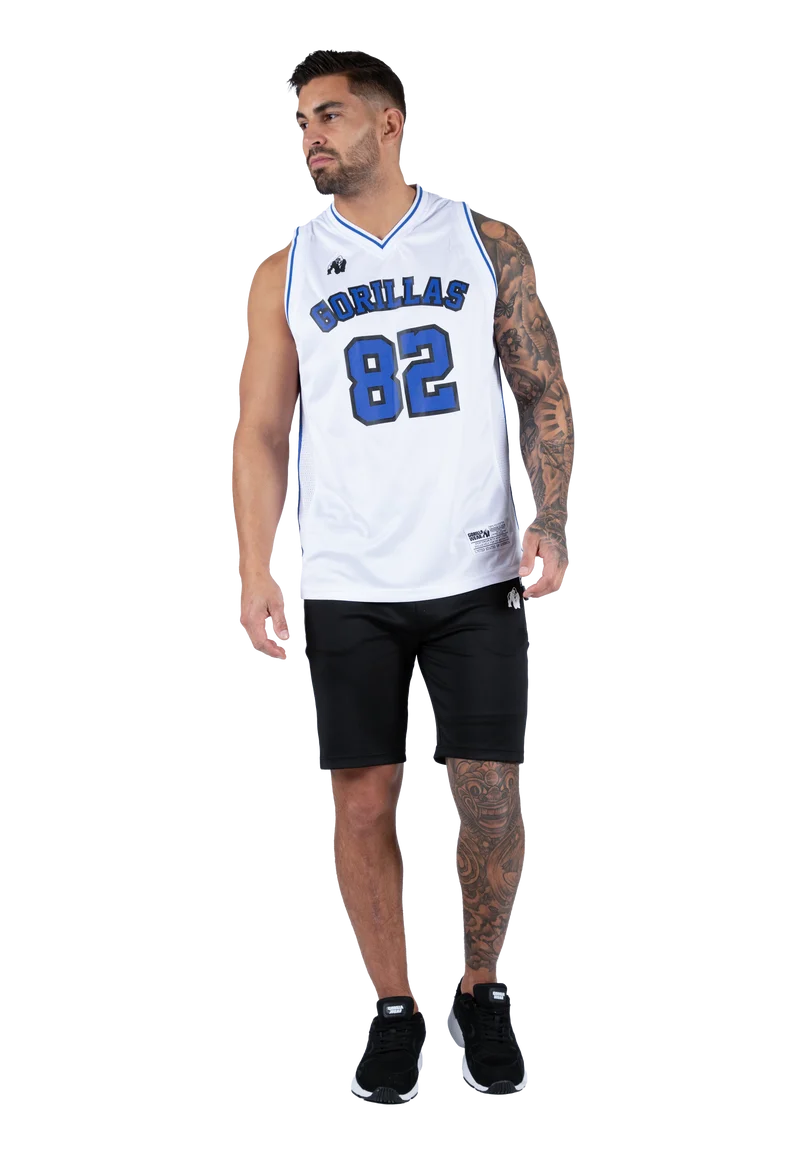 San Mateo Jersey Tank Top - White/Blue