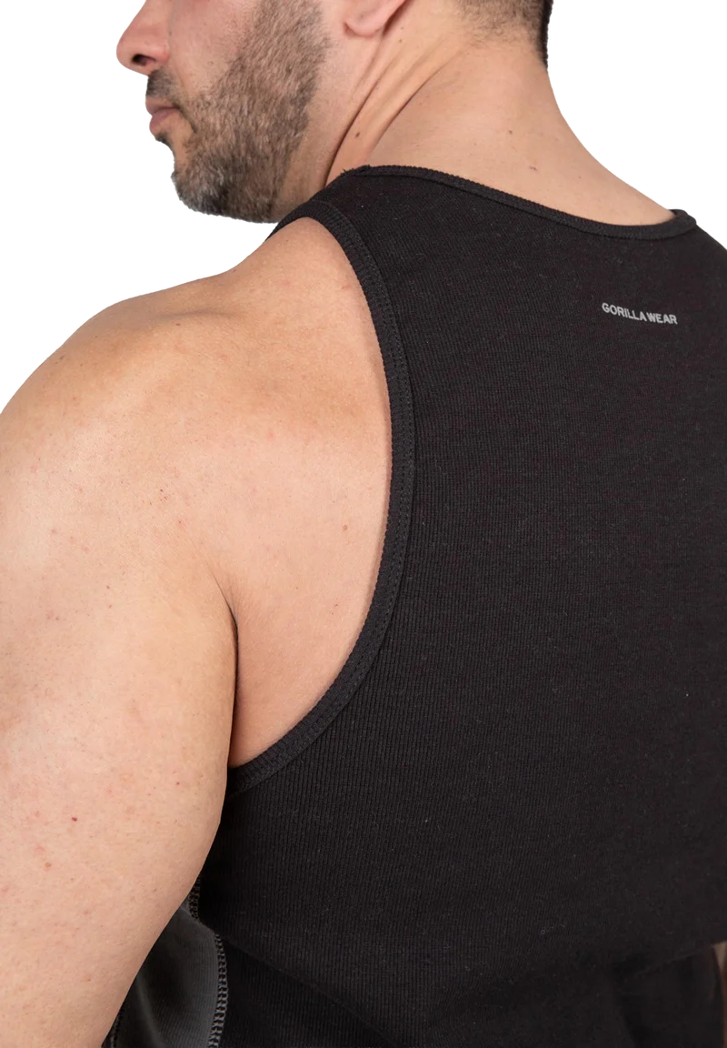 Richmond Rib Tank Top - Black/Gray