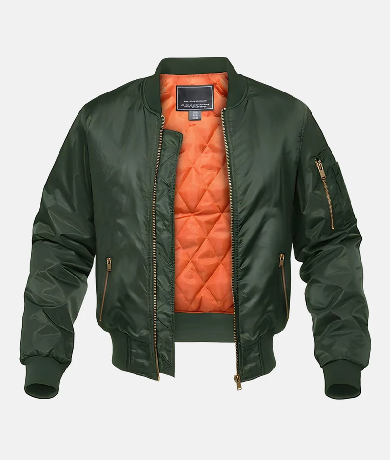 Elegant Padded Bomber Jacket