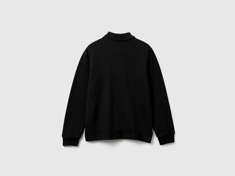 Langärmliges Poloshirt aus Baumwolle