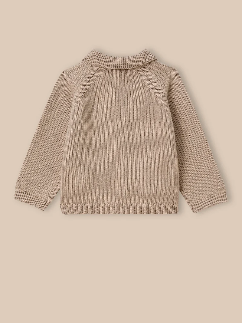 Baby-Cardigan mit Polo-Kragen