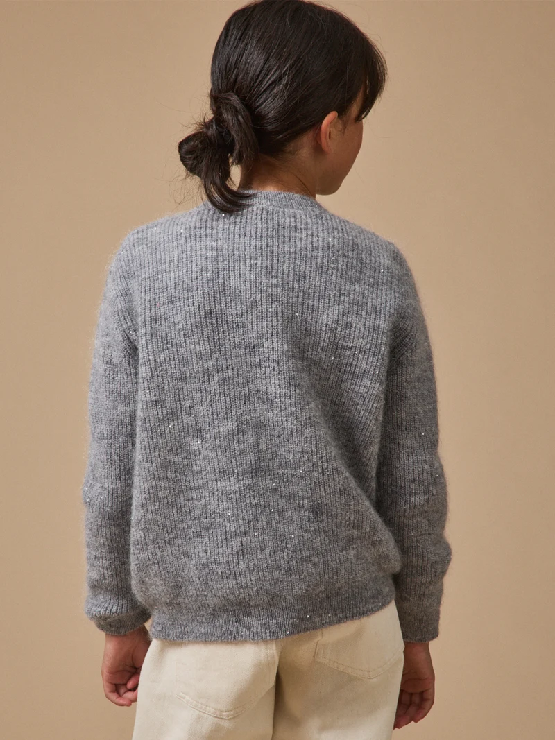 Mädchenpullover aus Wolle und Mohair