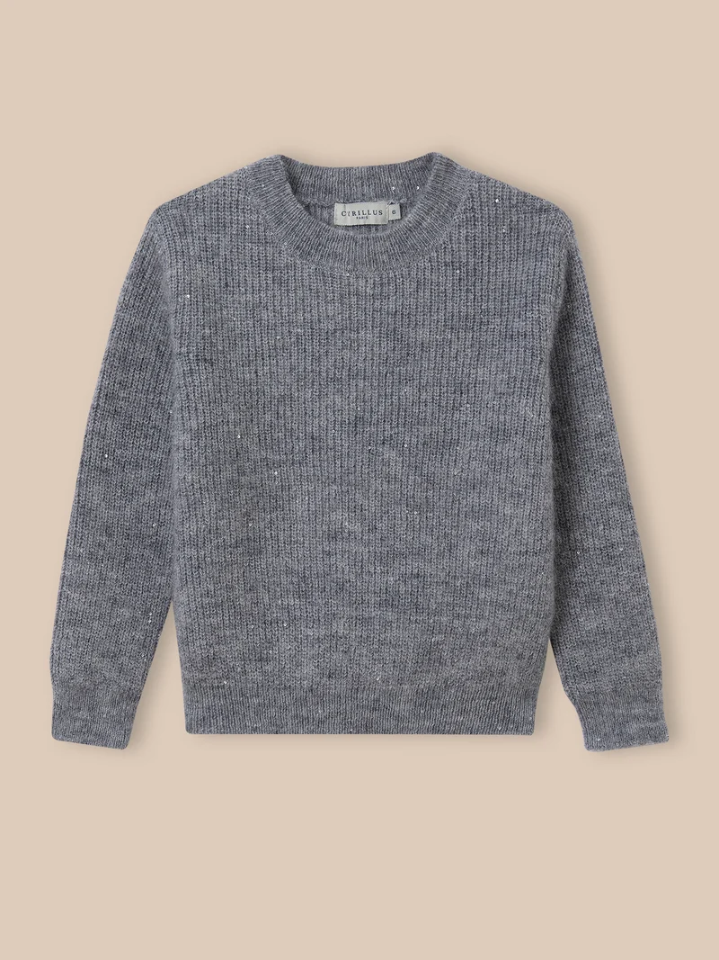 Mädchenpullover aus Wolle und Mohair