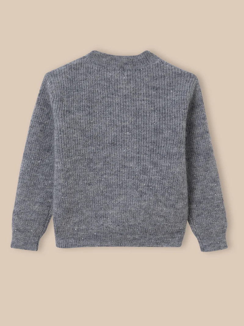 Mädchenpullover aus Wolle und Mohair