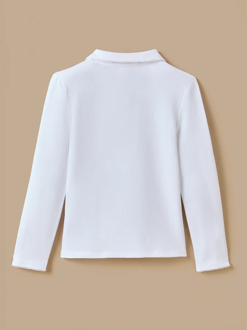 Mädchen-Poloshirt aus Pikeestrick – Bio-Baumwolle