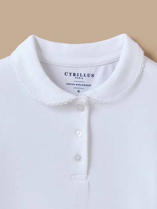 Mädchen-Poloshirt aus Pikeestrick – Bio-Baumwolle