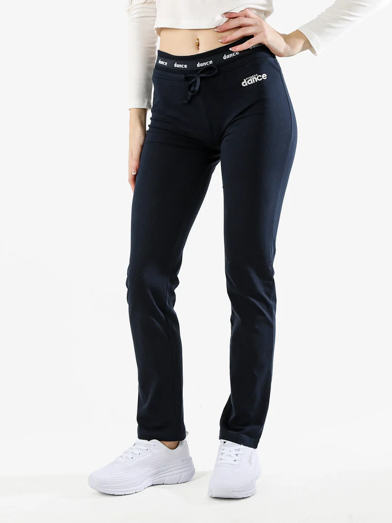 Pantaloni sportivi da donna con coulisse in vita - blu scuro