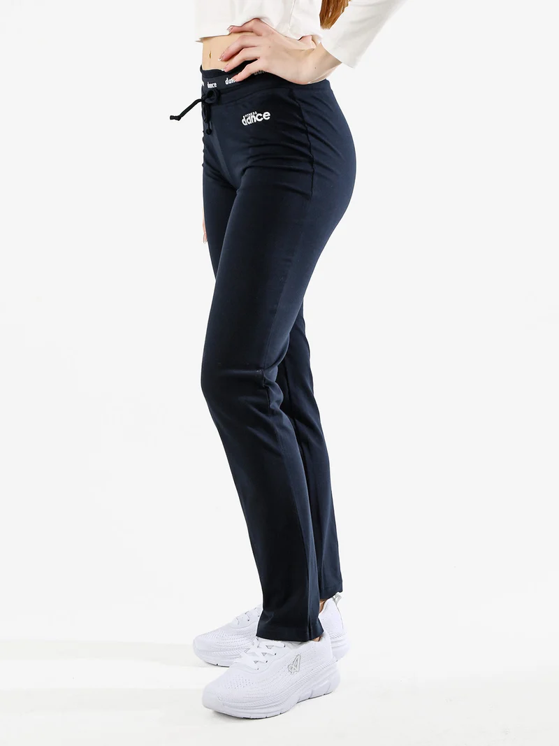 Pantaloni sportivi da donna con coulisse in vita - blu scuro