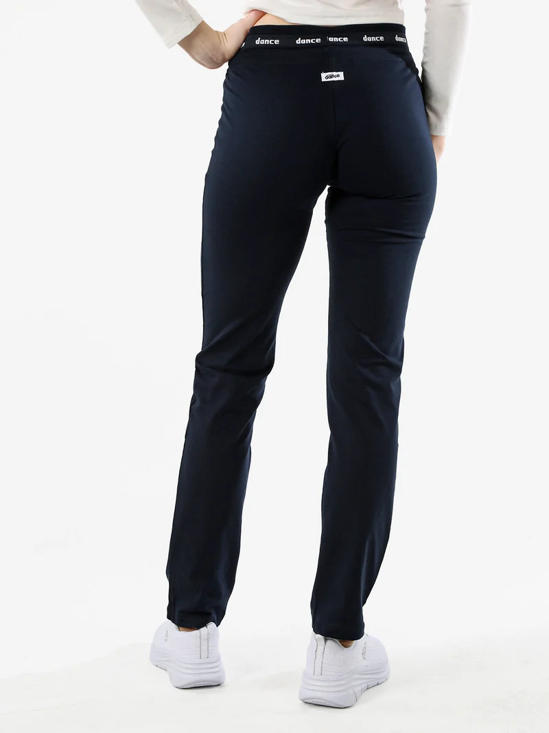 Pantaloni sportivi da donna con coulisse in vita - blu scuro