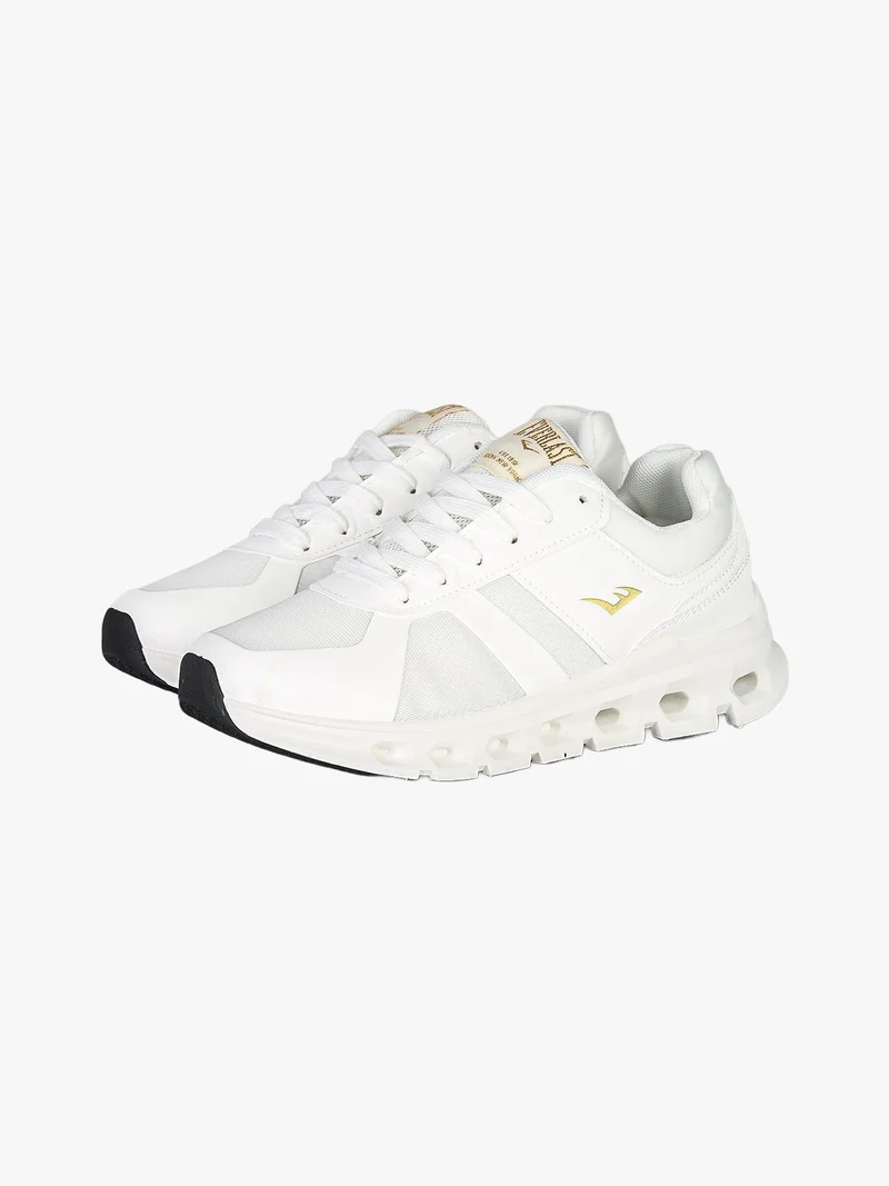 Sneakers sportive da donna con intersuola geometrica - bianco