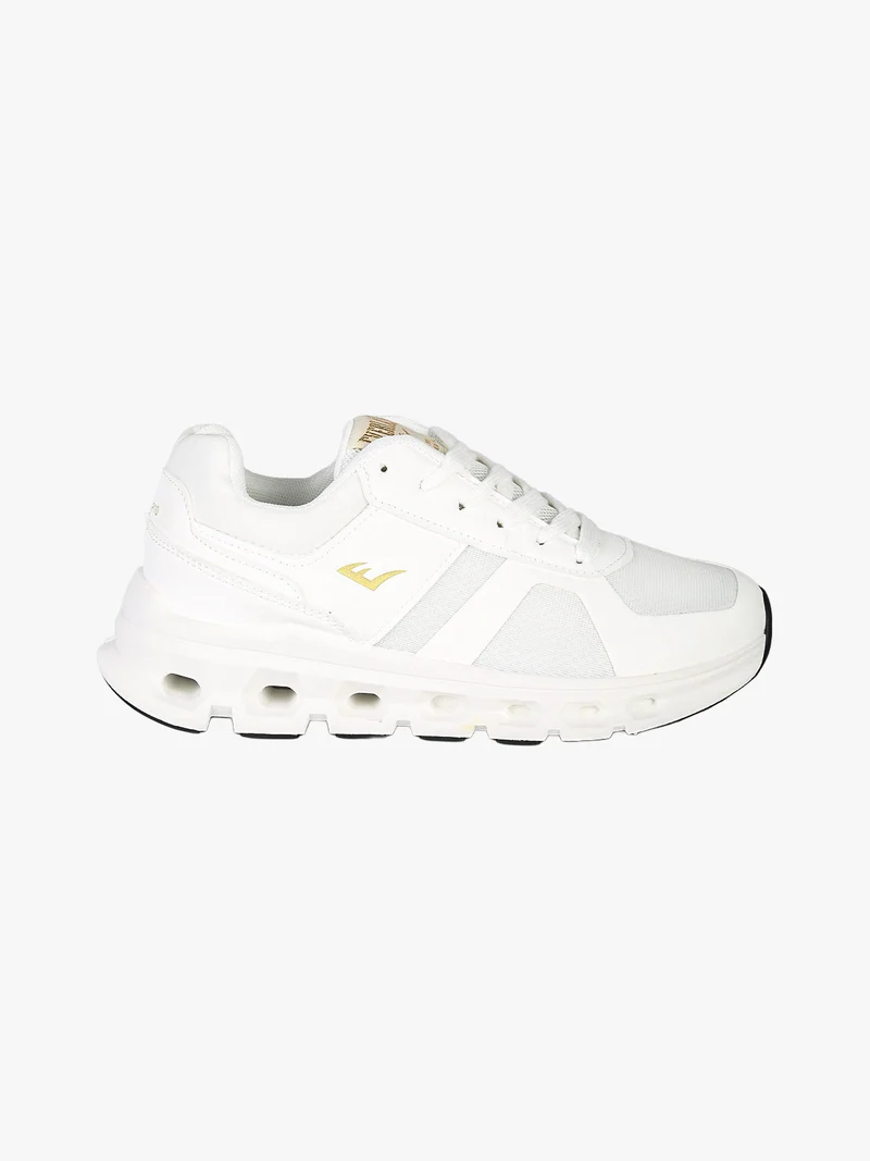 Sneakers sportive da donna con intersuola geometrica - bianco